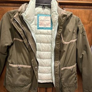Abercrombie kids coat with removable vest size 7-8